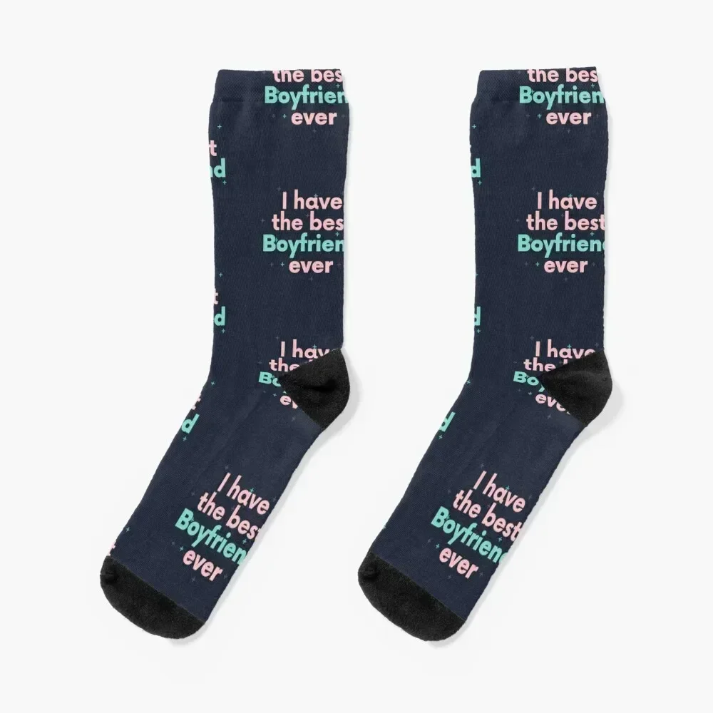 

I have the best boyfriend ever Socks bright garter professional running Woman Socks Men's