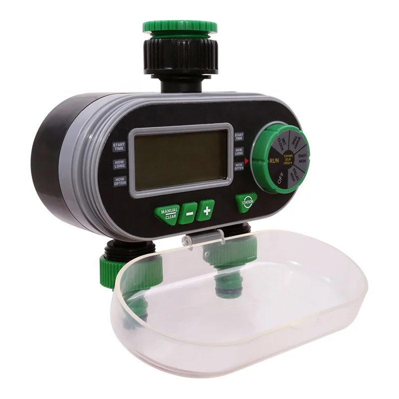 الذكية 2 منافذ الكمبيوتر الموقت البلاستيك حديقة الري تحكم العادية سقي الجدول الزمني إعدادات وضع متعددة للمنزل