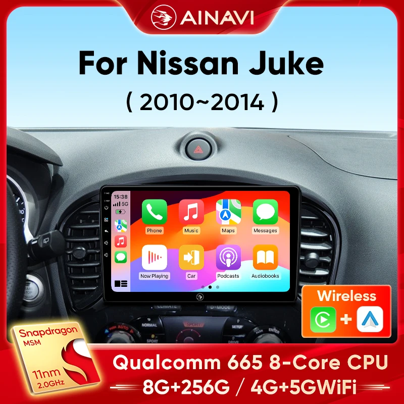 Ainavi Autoradio Per Nissan Juke 2010 2011 2012 2013 2014 Wireless Carplay Android Auto Car Multimedia Autoaudio HDMI out 2 DIN