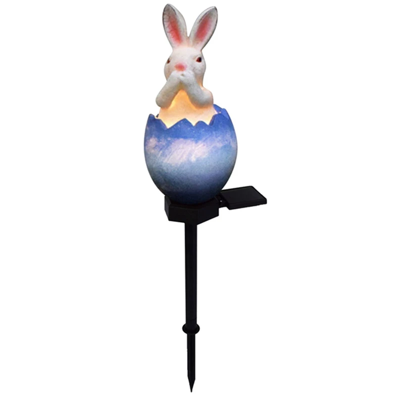 

New Bunny Solar Garden Stake Lights Easter Pathway Lamp Waterproof Decoration For Outdoor Patio Yard Lawns Courtyard Decor