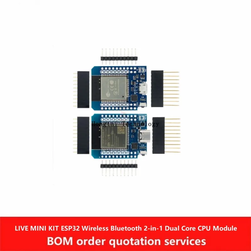 LIVE MINI KIT ESP32 Development Board Module Wireless WiFi Bluetooth 2 in 1 Dual Core CPU Chip CP2104 CH9102 TYPE-C Micro