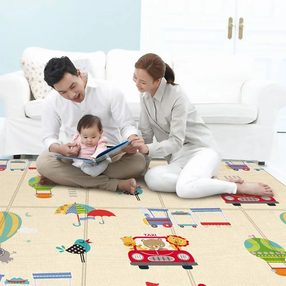 Alfombra plegable no tóxica para juegos de bebés, tapete educativo para niños en la guardería, almohadilla de escalada, juguetes de juegos de actividades, 180x100