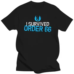 T-Shirt Summer fashion streetwear short sleeve Tees I Survived Order 66 harajuku men's t-shirts Star Men Clothing Printed Wars