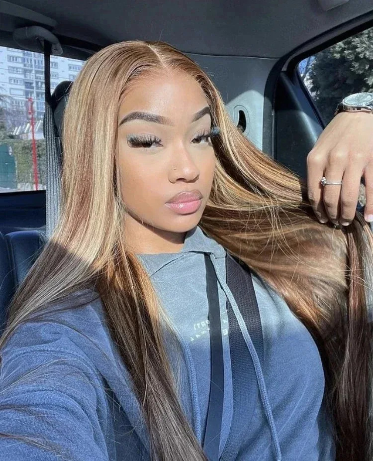 200% تسليط الضوء على شعر مستعار أومبير الشعر البشري 13x4 Hd شعر مستعار دانتيل 30 بوصة العسل شقراء ملونة مستقيم الدانتيل الجبهة الباروكات شعر الإنسان للنساء