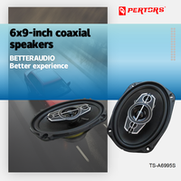 Pair of 6x9 Inch 1000W 5-Way Car Door Hifi Coaxial Speakers High Resolution Audio Stereo Output for Car Modification
