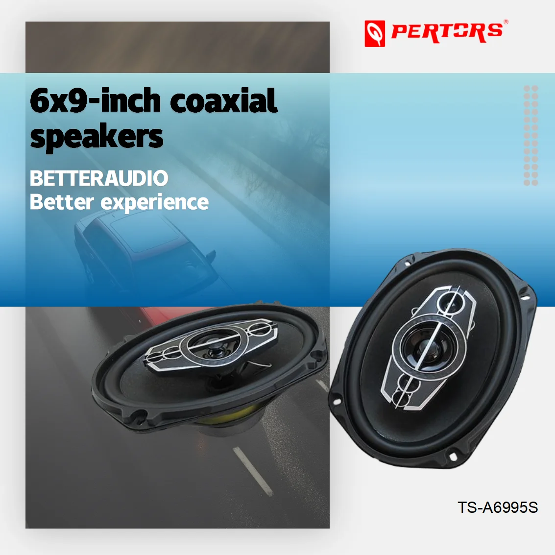 2Pcs 6X9 Inch (2x1000W)2000W 5 Way Stereo Car Speakers Hi-Res Audio Coaxial Connectivity Universal Flush Mount Design