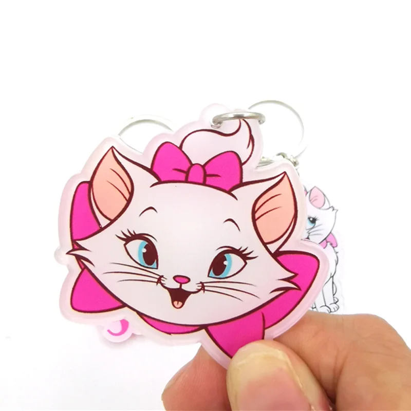 Disney Marie Cat Lovely key chain animal key chain women\'s bag pendant acrylic key chain Charm Key Chain Jewelry Gift