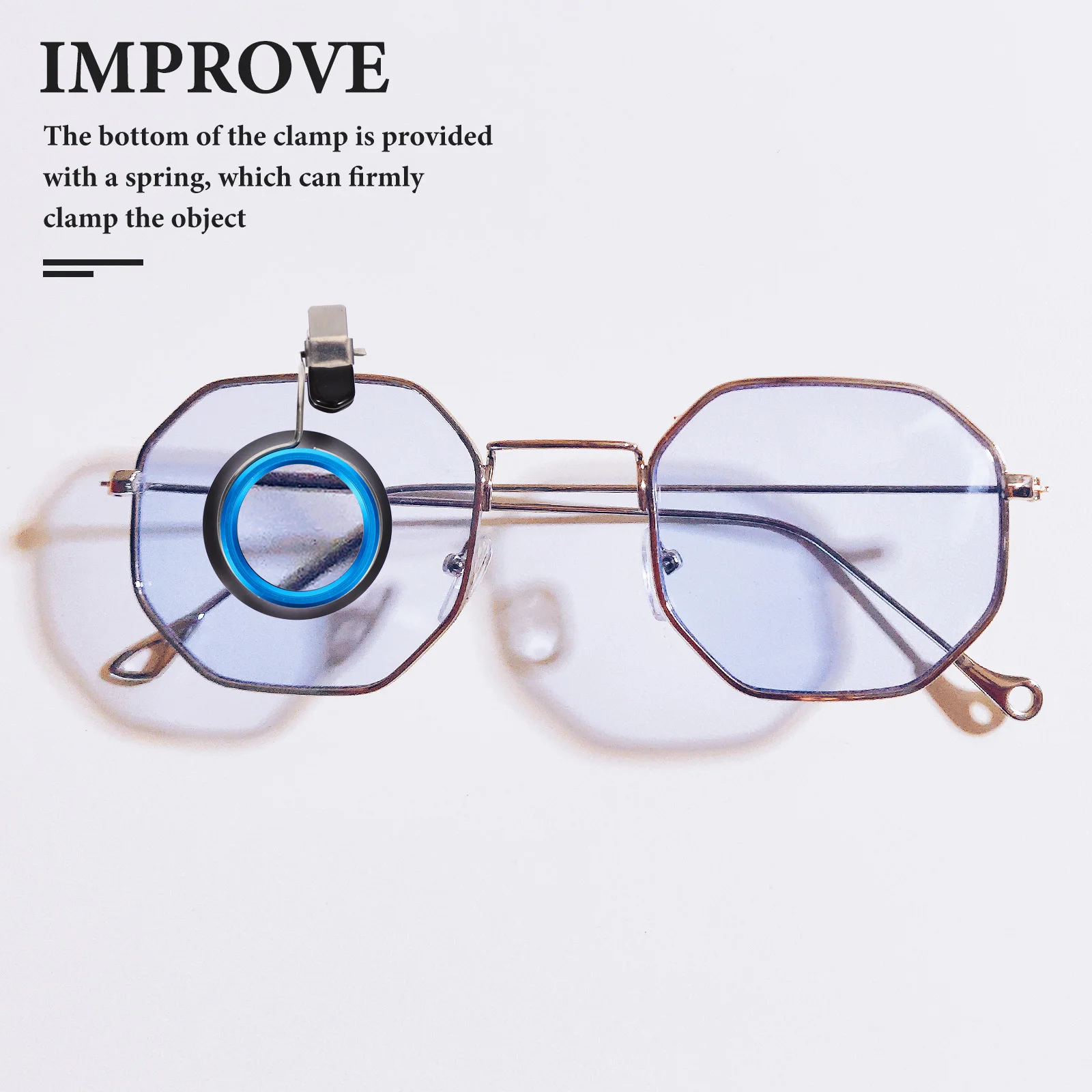 

Watch Repair Magnifying Glass 10x Loupe Clip Spring Clamp Jewelry Tools Adjustable Angle Watchmaker Repair Magnifier