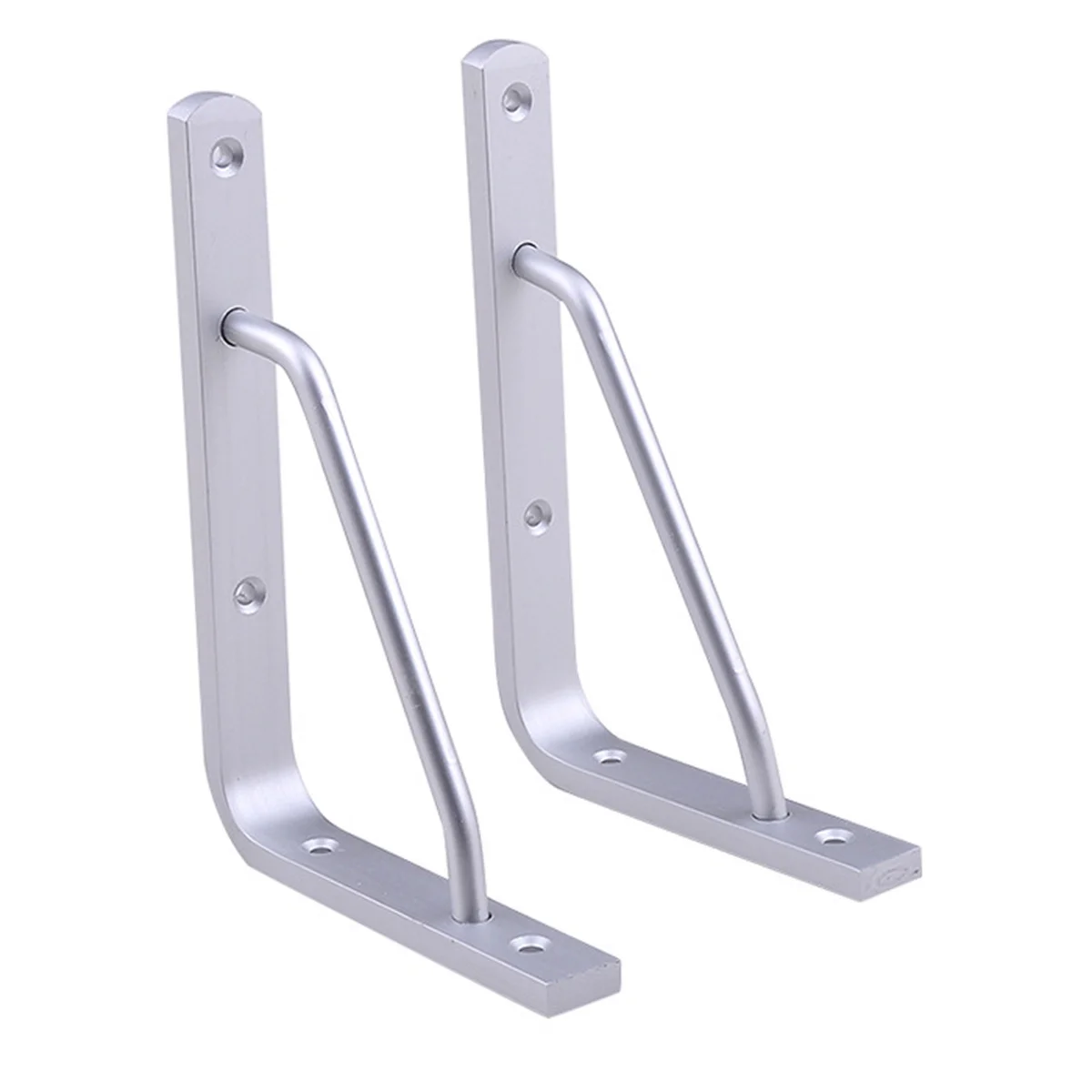 

2 PCS Triangular Support Shelf Brackets Wall Mounted Loaded Shelving Braces Aluminium Alloy Corner