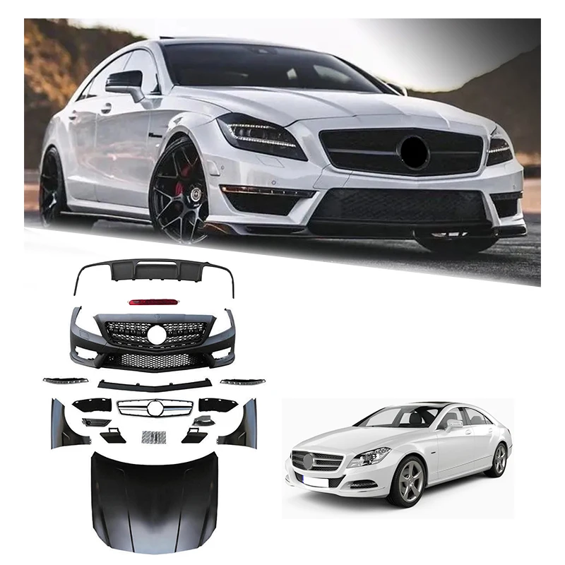 

Hot Cls W218 Body Kit Spoiler Side Skirt Fender Grille Front Bumper AMG Body Kit For Mercedes Cls W218