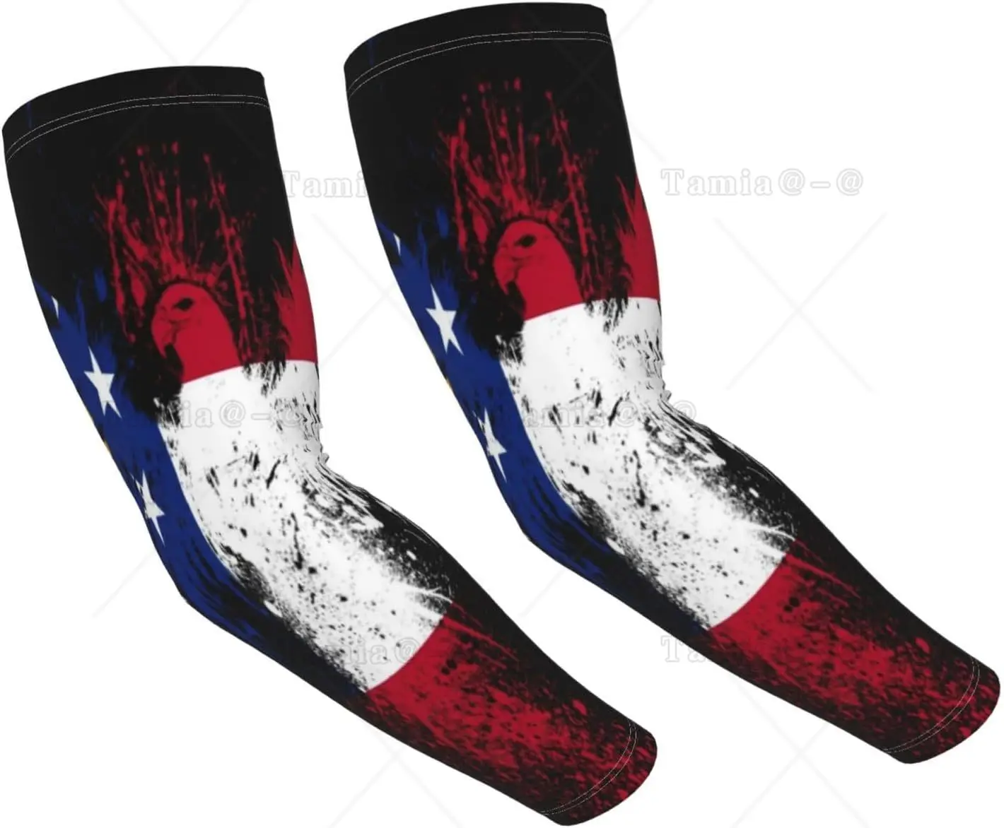 

American Flag Eagle Flag Arm Sleeves Uv Protection Sun Unisex Sport Ice Silk Sleeves