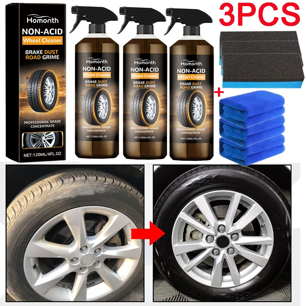 

3 шт., домашний очиститель для автомобильных шин, очистка от восстановления колес, полировка, уход за блеском, многоцелевой очиститель, 120 мл