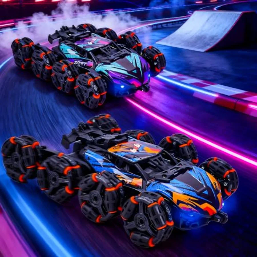 RC Stunt Car For,ABS Plastic, Red, 8 Wheels And Gesture Sensing Control, Ideal For Christmas And Birthday Gifts