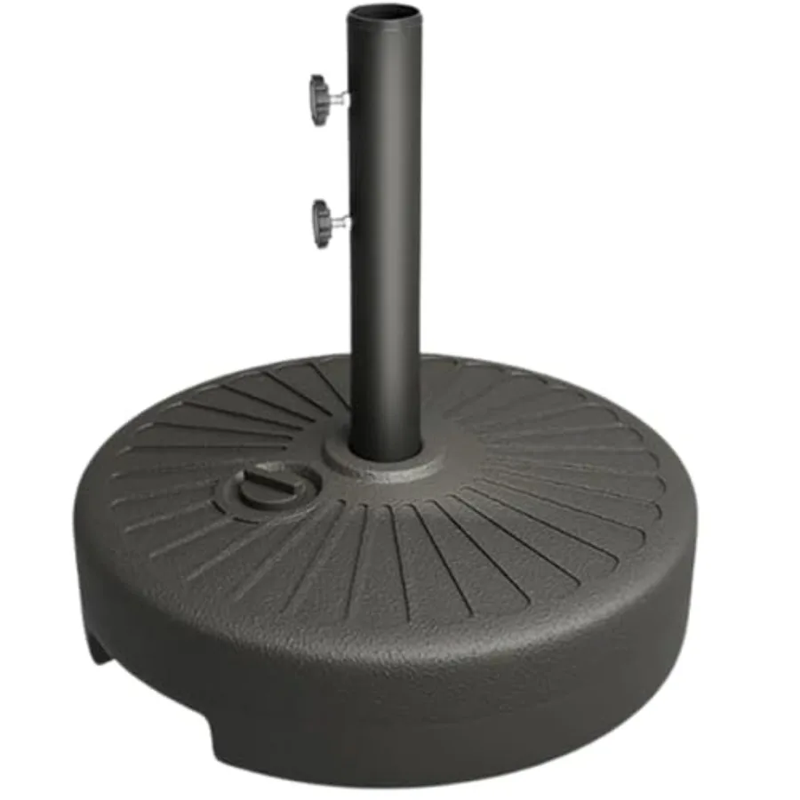 

Fillable 81.5lb Max Capacity Umbrella Base, Outdoor Umbrella Stand with Steel Holder, Water or Sand Fillable for Outdoor, Lawn,