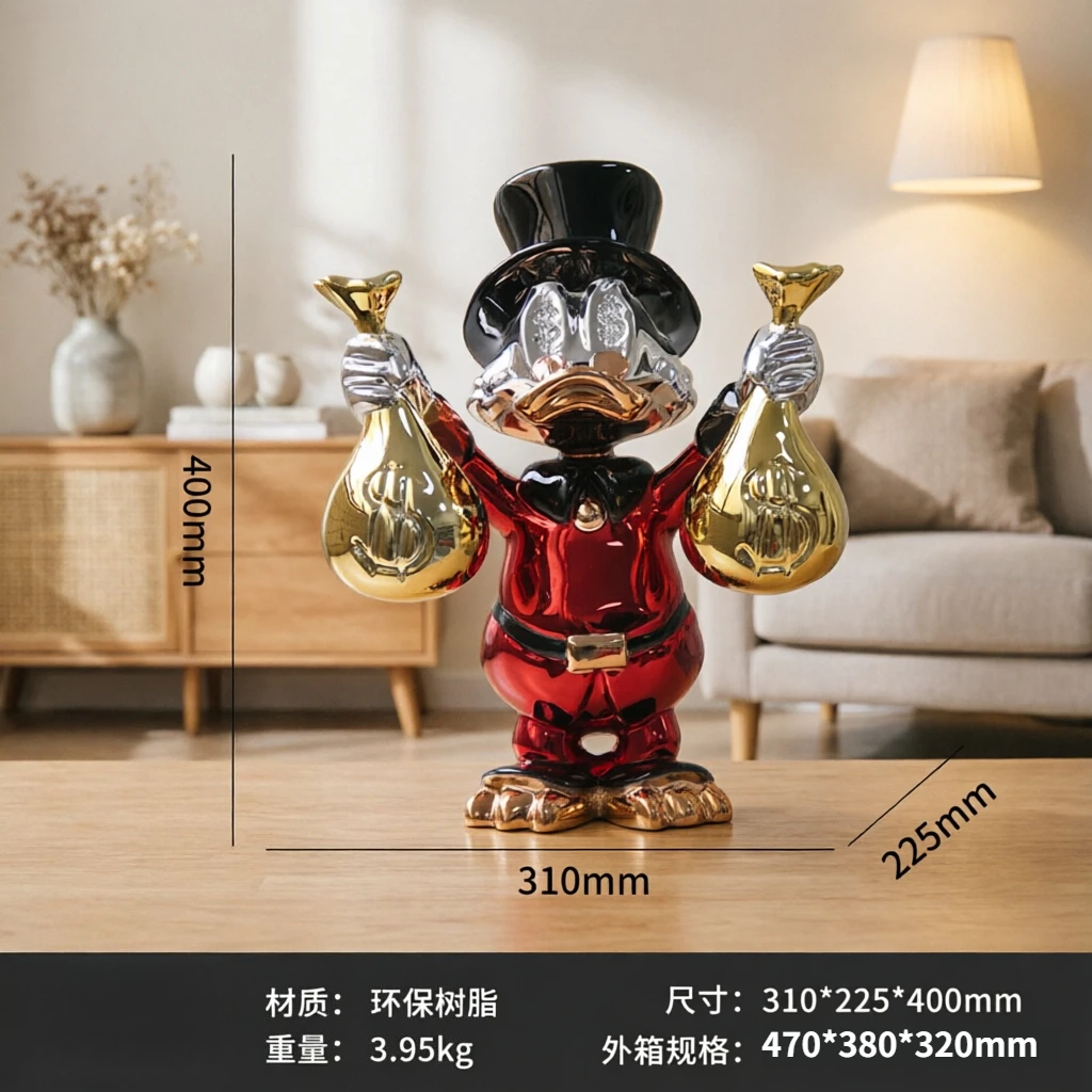 Sculptuur persoonlijkheid binnenhuis grote mond eend glasvezel creatieve decoratie ornament decoratie