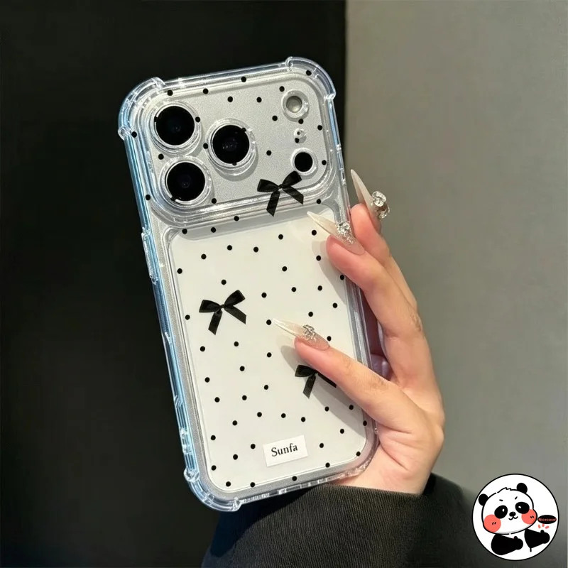 Polka Dot Ribbon Bow Clear Case For Samsung Galaxy J8 J7 J6 J5 J3 J4 J2 Pro Core Prime A9 A8S A8 A7 A6 Plus A6S A5 A3 Cover view 6