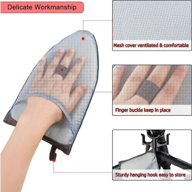 4/2/1PC Washable Ironing Board Mini Anti-scald Iron Pad Cover Gloves Heat-resistant Stain Garment Steamer Accessory for Clothes