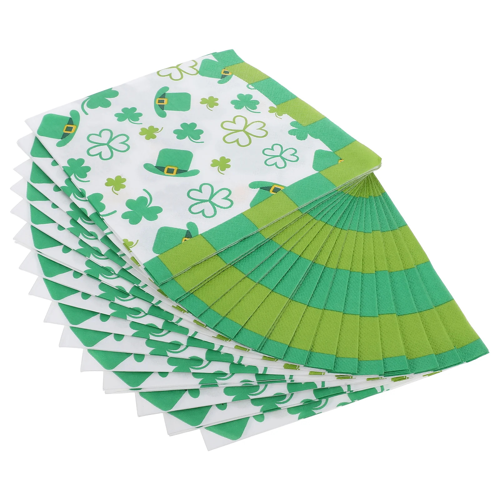 

20Pcs St Patricks Day Shamrock Napkins Disposable Paper Napkins Irish Party Supplies Holiday Dinner Table Decorations
