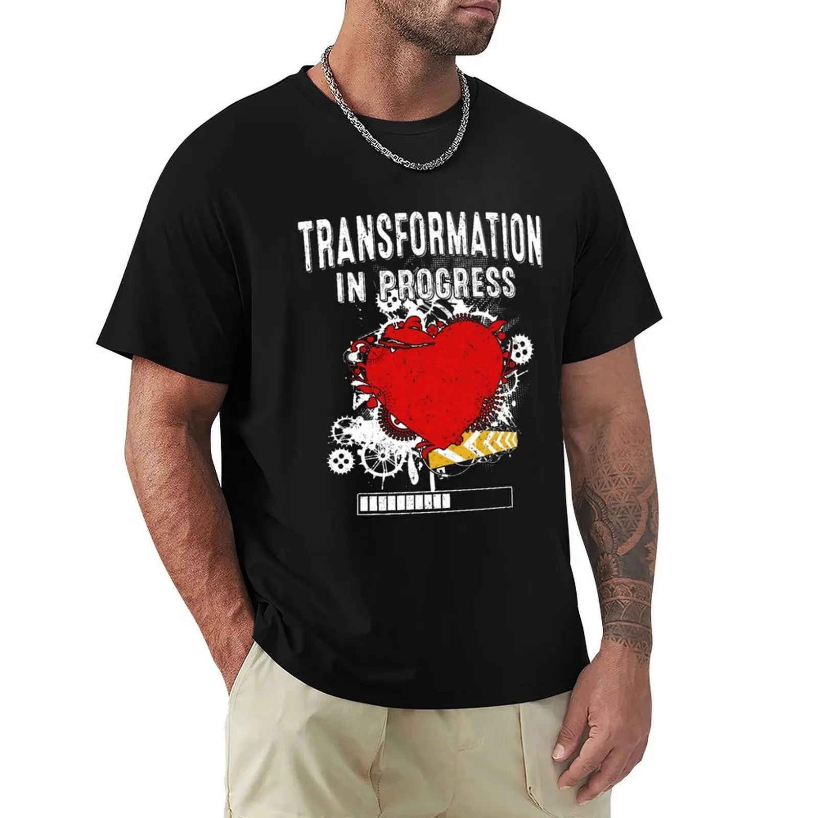 TRANSFORMATION IN PROGRESS ?????UNDER T-Shirt Comfortable Daily Wear Tee