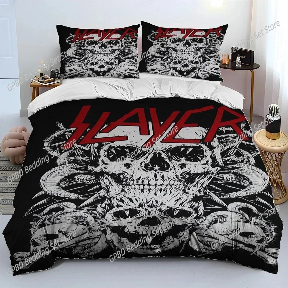 

Slayer Heavy Metal Band Music 3D Duvet Cover Bedding Set Comforter Linen Pillowcases Home Decor Single Double Twin King Queen