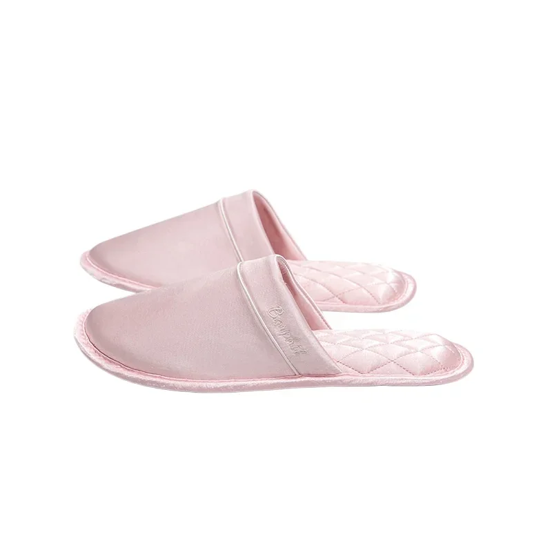 Elegant Fabric Slippers for Women and Men Non Slip House Shoes for Wooden Floors Spring and Autumn