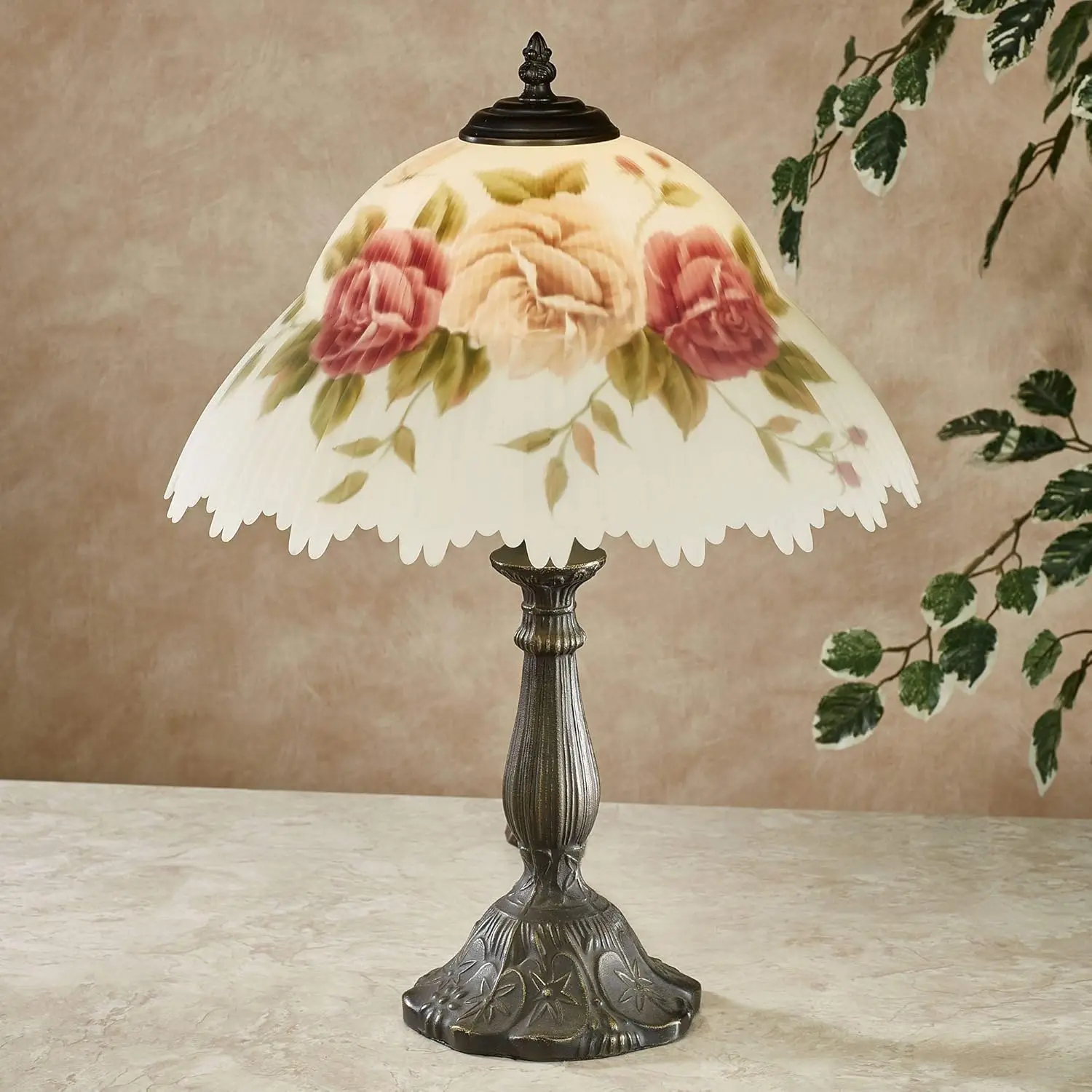 Touch of Class Romantic Roses Table Lamp, 19.5