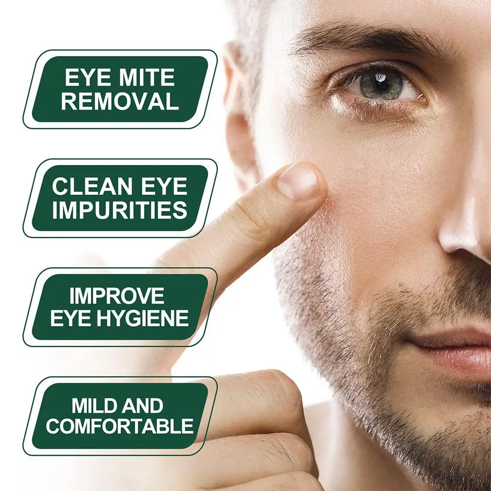 Natural Tea Tree Eye Mite Removal Wet Wipes Safe Formula Eye Care Wipes For Daily Eye Care Individually Wrapped Health Care