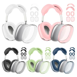 4 in 1 Silicone + TPU Clear Cover Case Shockproof Ear Pad Ear Cups Headband Cover Ear Cushion/Ear Muff Protector for AirPods Max