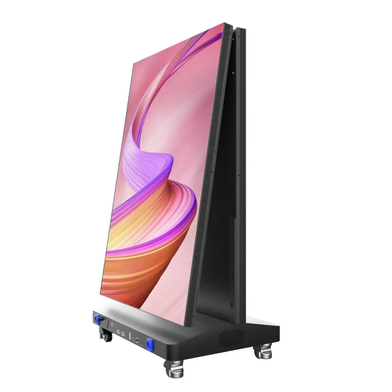 P2.5 Indoor GOB Advertising Poster Full Color  Display Foldable Panel Movable Screen Board OEM Custom Design 800cd Brightness