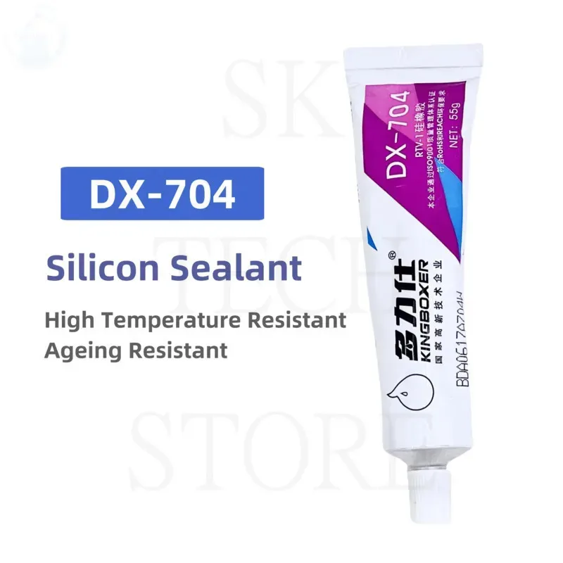 DX-704 sigillante in gomma siliconica fissaggio impermeabile resistente alle alte Temperature nero/bianco 55g per strumenti di riparazione del telefono cellulare ecc