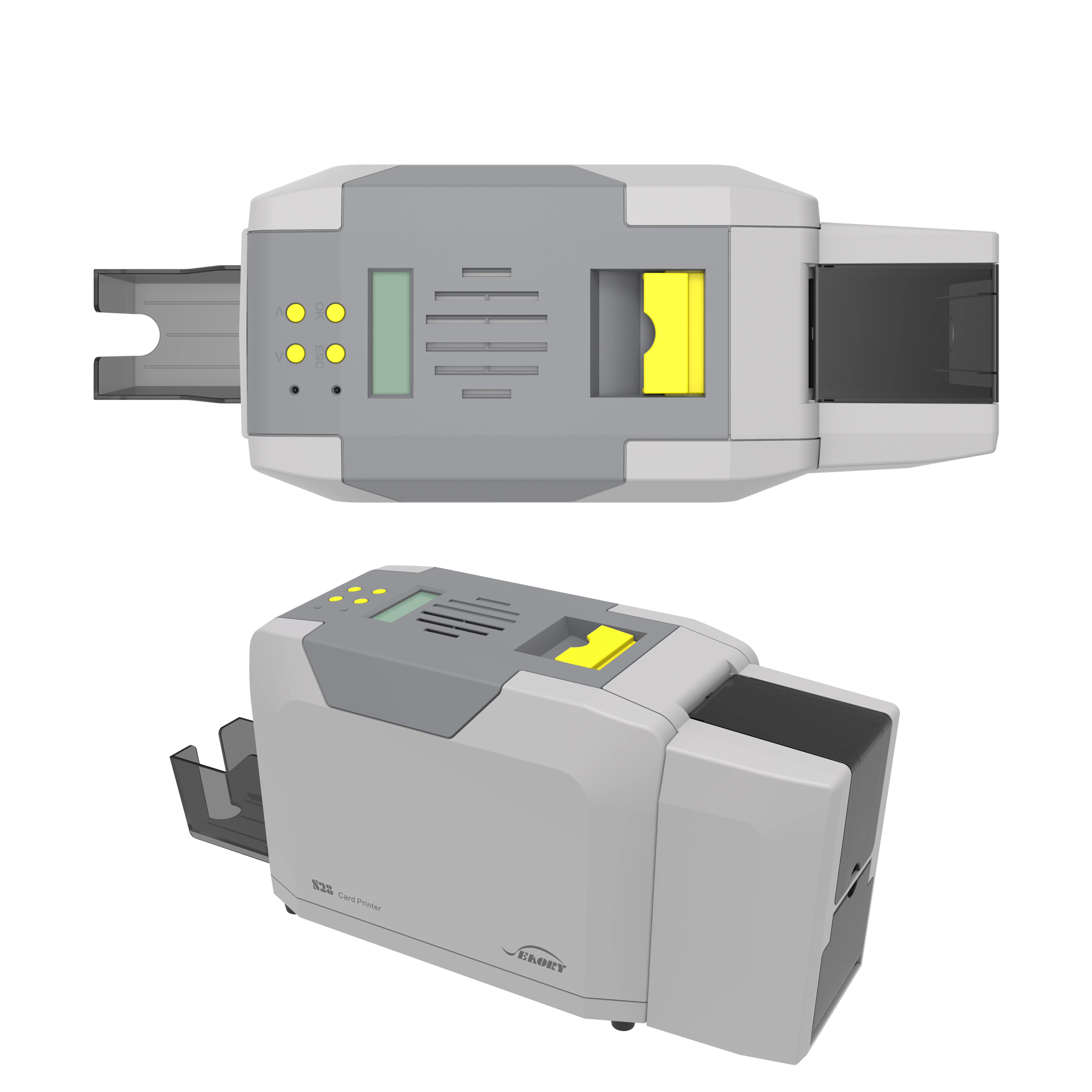 S28 Desktop Plastic PVC Card Printer Support Single/Double Side Printing For Small Enterprise Identity Badge Making