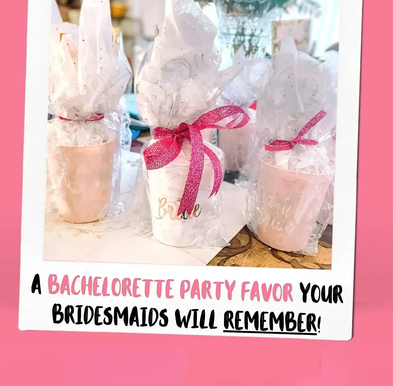 Bachelorette-Becher für die Team Bride – wiederverwendbare 16-Unzen-Brautjungfern-Partydekorationen und Gefälligkeiten für die Braut, Stammgeschenke, Party- und Hochzeitszubehör – Detail 10
