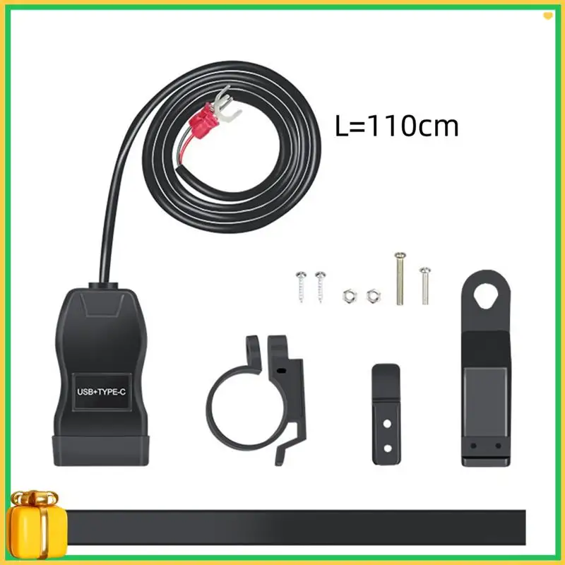 

Premium Universal Motorcycle USB+Type-C Charger QC3.0 Handlebar Fast Charging Waterproof Socket Adapter