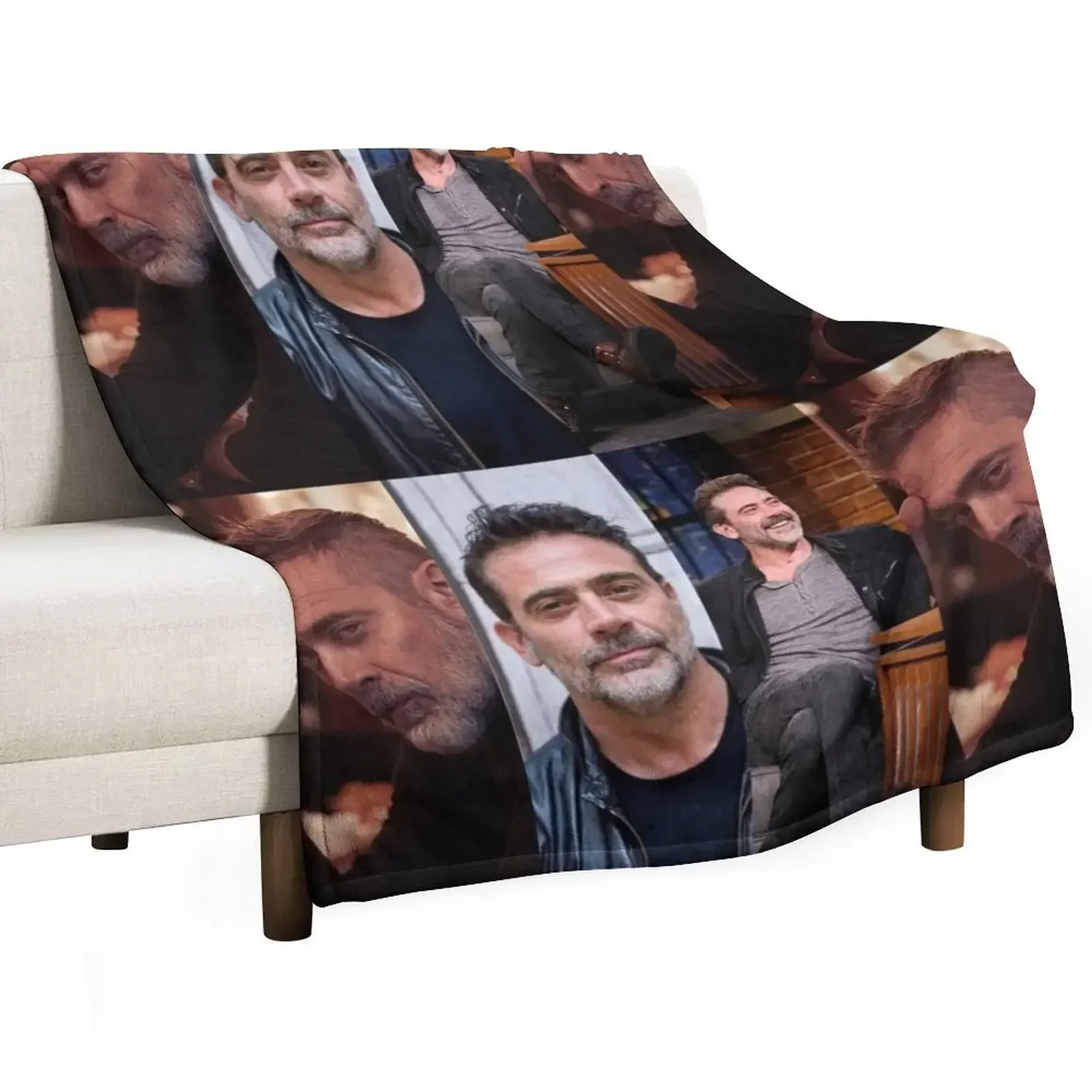 

Collage Jeffrey Dean Morgan Throw Blanket Luxury Designer Cute Plaid Shaggy Blankets