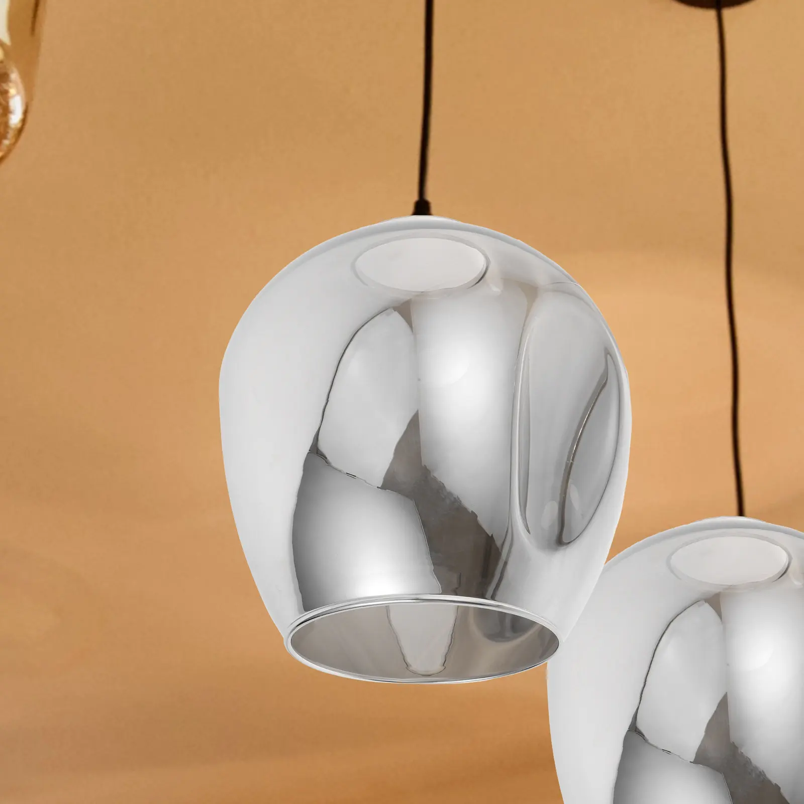 

Стеклянный подвесной светильник с уникальной вогнутой текстурой, декоративный плафон, сменный абажур для гостиной