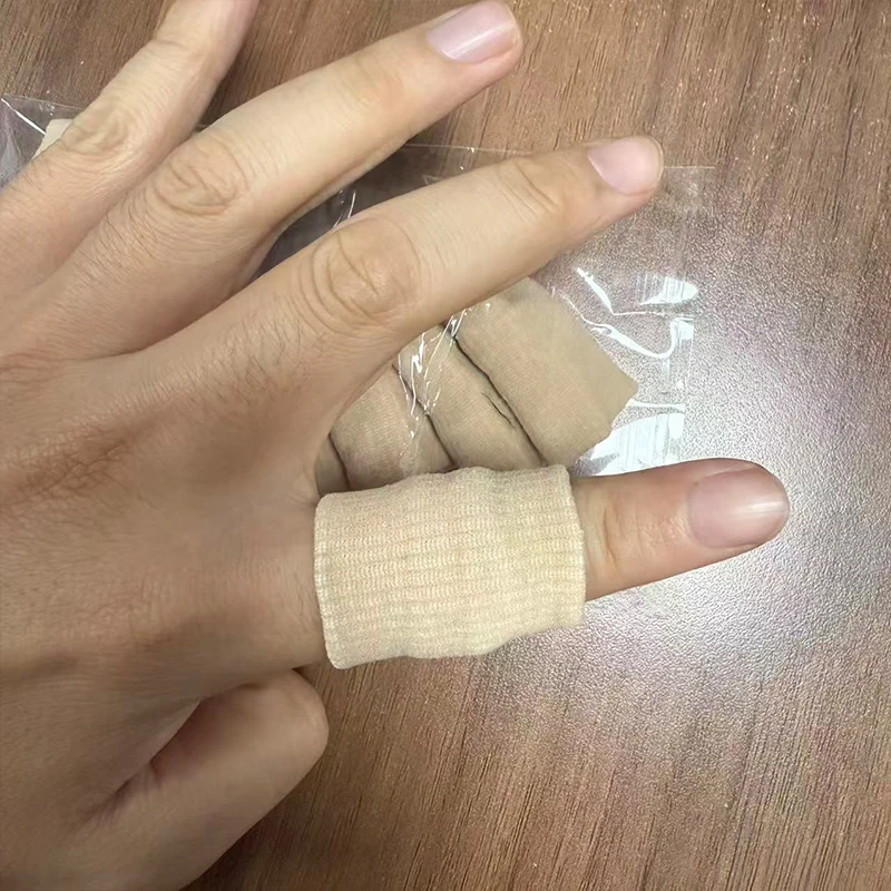 10Pcs Finger Sleeve Support Thumb Finger Splint Brace Protector Breathable Elastic Patch Tape Sports Guard Relief Pain