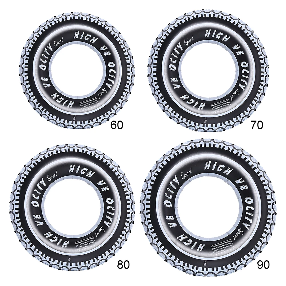 Pływające pierścienie basenowe Wzór opony Szczelne nadmuchiwane koło do pływania Pierścienie basenowe Materace dmuchane Akcesoria basenowe