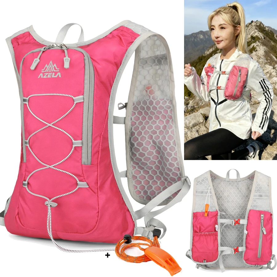 

Гидратационный жилет для бега для женщин и мужчин, легкий дышащий рюкзак для гидратации со свистком, регулируемый гидратационный рюкзак Camel.