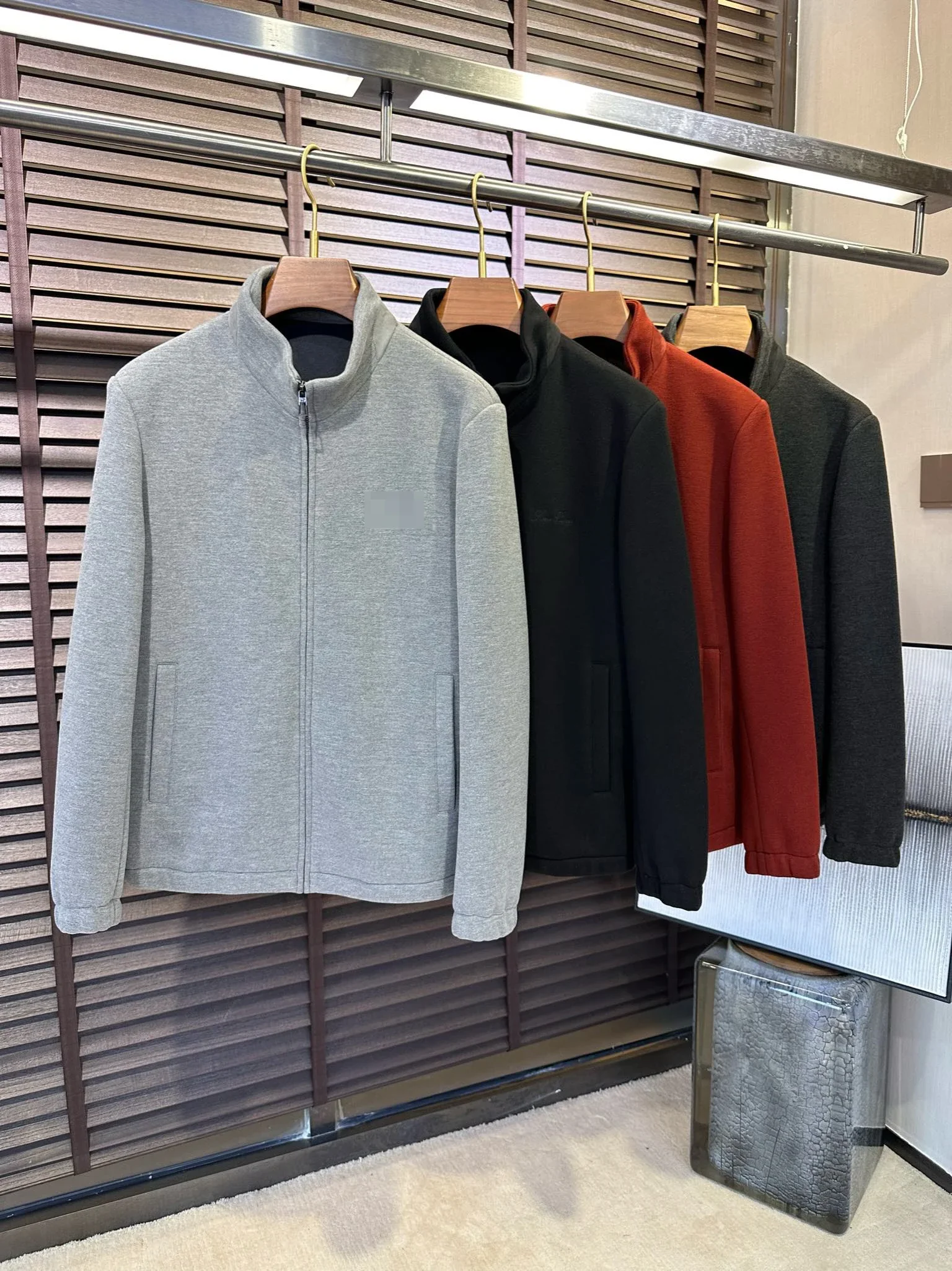 BILLIONAIRE SIJITONGDANew2024 new stand up collar hoodie jacket. Customized cashmere, environmentally friendly polyester fiber,