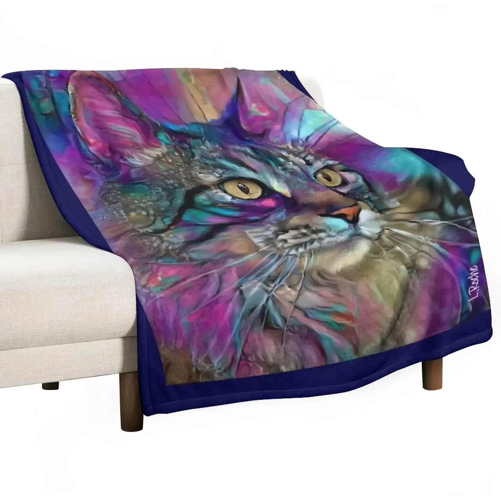 Luigi, cat, kitty, cat, chat, chaton, lea roche paintings Throw Blanket Soft Kid'S Blankets