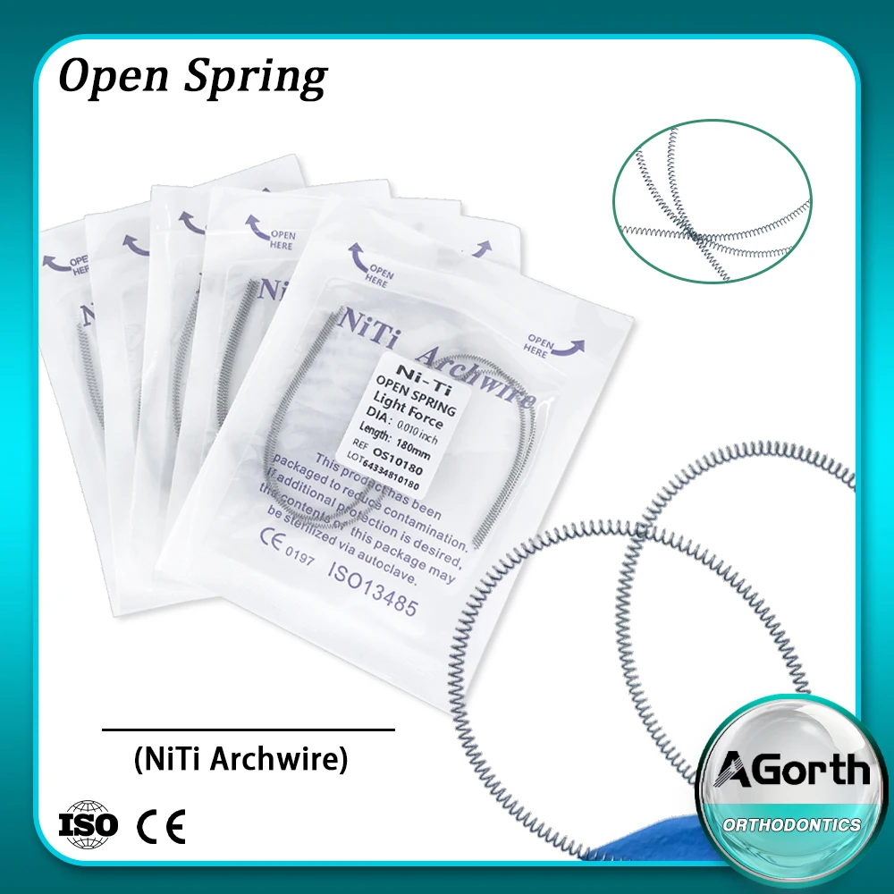 2 teile/paket Dental Kieferorthopädische Offene Schraubenfeder 180mm Niti Elastische Schraubenfeder 0,010/0,012 Dental Kieferorthopädische Produkt