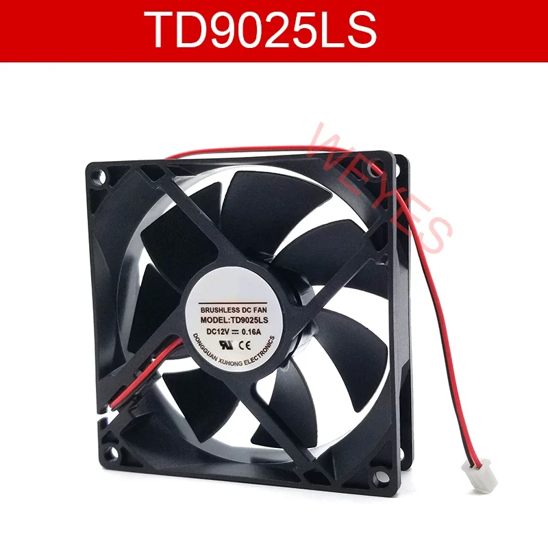 Ventilador de refrigeração hidráulico para TONON, 9cm, TD9025LS, DC12V, 0.16A, 90x90x25mm, 2 pinos, novo