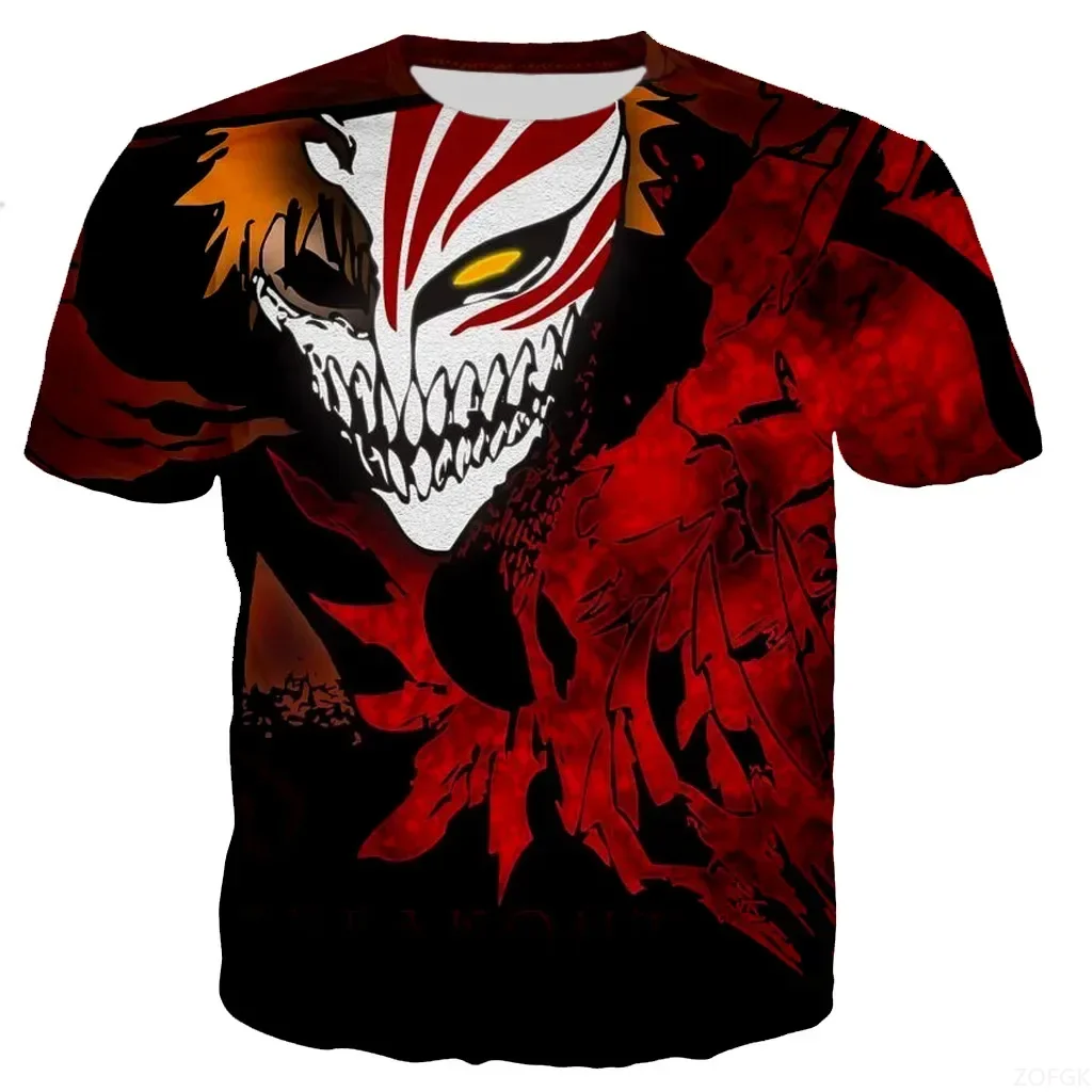 

New Fashion Cool 3D Bleach Printed T-shirt Men/women Plus Size Streetwear Tops Casual Harajuku Style Bleach T Shirts