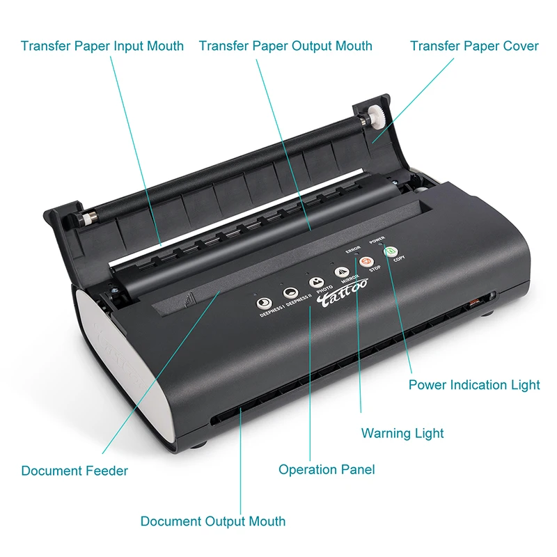 Tattoo Photo Copy Drawing Printing MT200 Tattoo Stencil Printer Machine Transfer Thermal Copier view 2