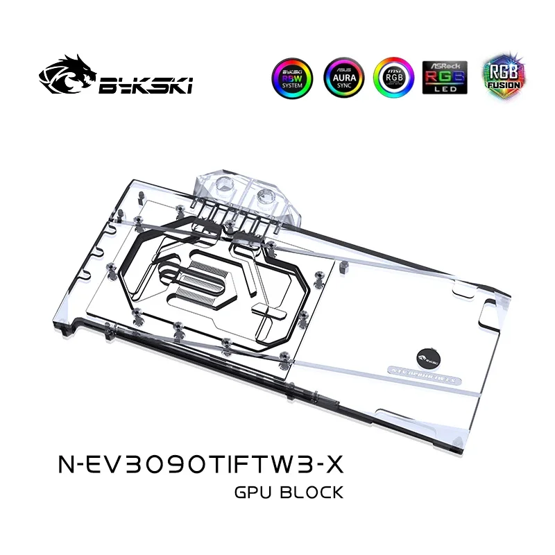 Imagem -03 - Bykski Bloco Gpu para Evga Geforce Rtx 3090ti Ftw3 Ultra Resfriamento de Placa Gráfica Gpu Watercooler N-ev3090tiftw3-x