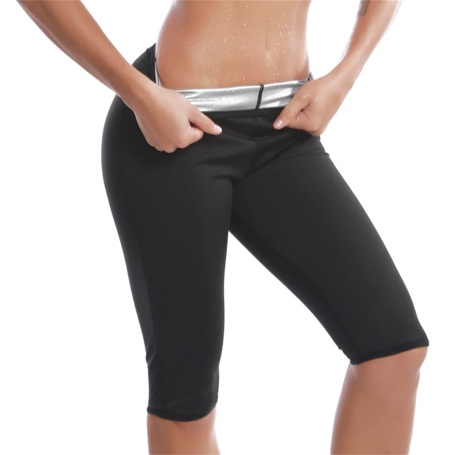 Women's Sauna Clothing Buttock Tummy Sweaty Pants Fitness Yogar Pants Running Sports Pants Sweating Sweat Pants Sports shapewear