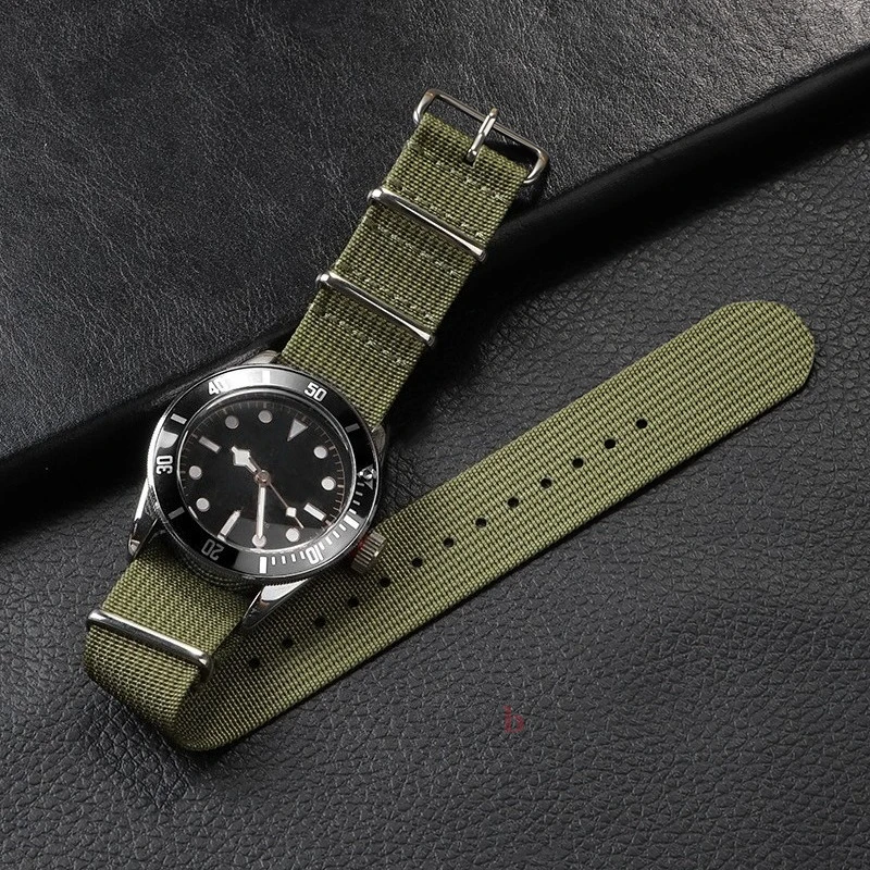 Tali Jam Tangan Nilon Olahraga untuk Wanita & Pria Tali Jam Tangan 18Mm 20Mm 22Mm Tali Olahraga Tentara Kain Nilon Gelang Jam Sabuk Gesper