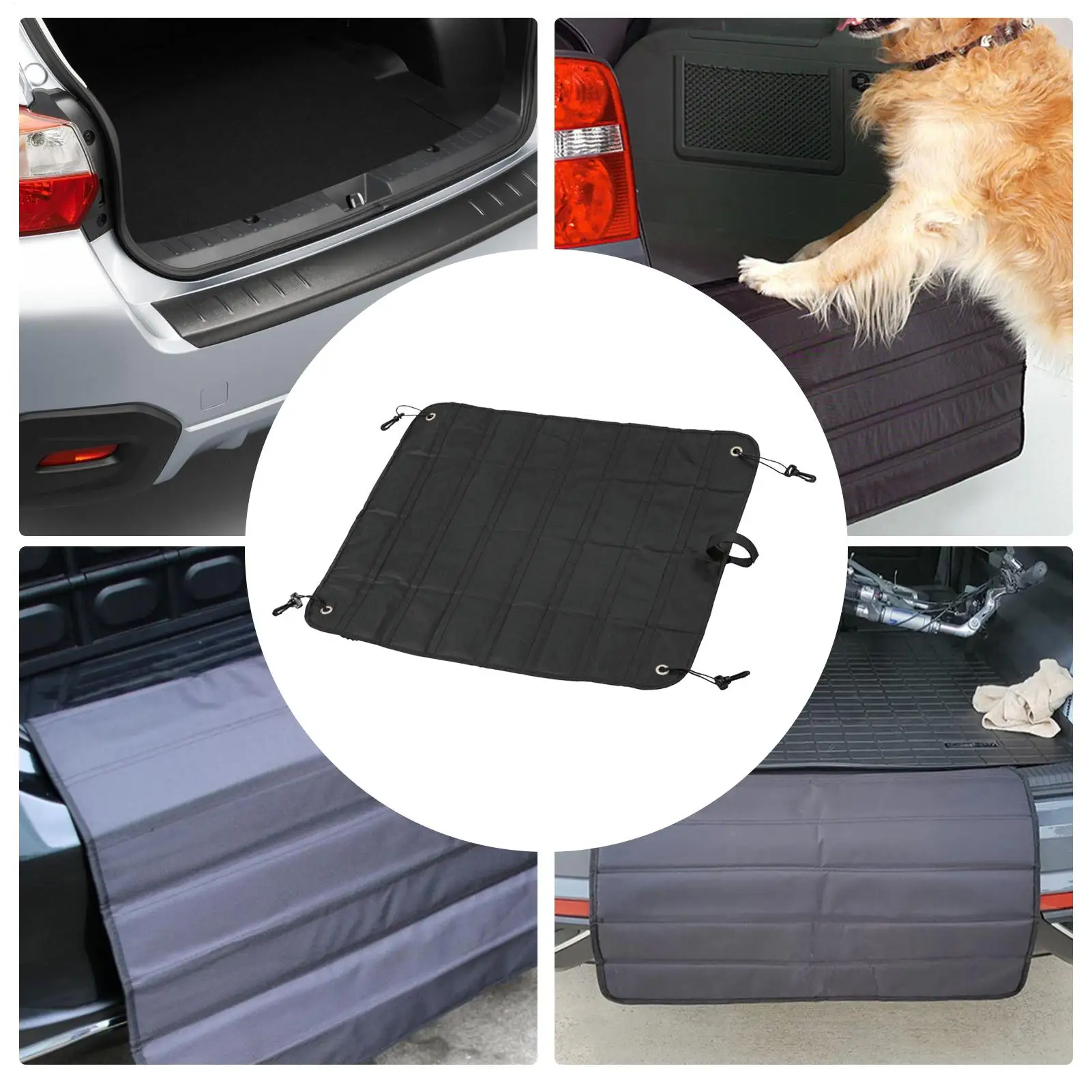 Universal Car Trunk Mat Waterproof Dustproof Car Bumper Protection Prevent Scratches Anti-Dirty Fold Pad For SUV Dogs Sedan - view 3