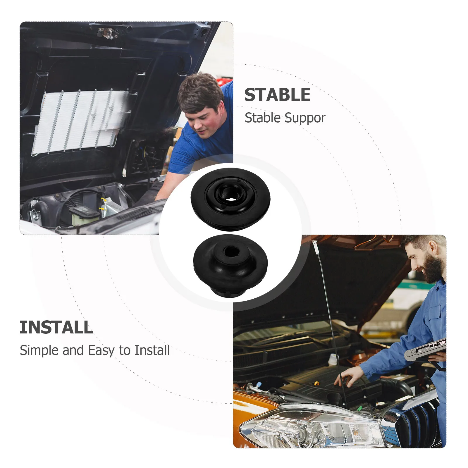 

10Pcs Car Radiator Mount Bushing Rubber Pads Durable Radiator Support Replacement Cushion Vibration Noise Reduction