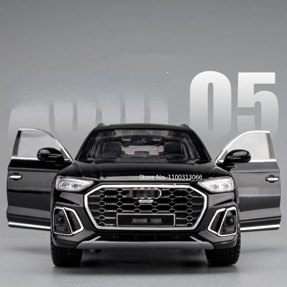 Modelo de coche SUV Q5 1:24, vehículo de aleación fundido a presión, modelo de Metal, coche de luz de sonido de alta simulación, colección de